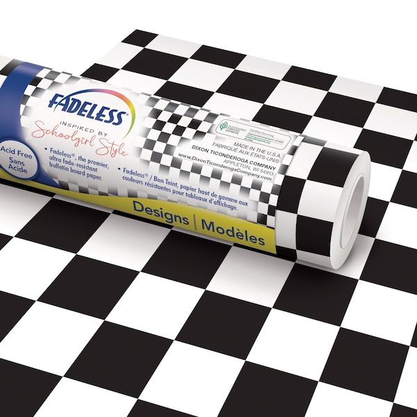 Fadeless Schoolgirl Style Bulletin Board Paper, 48in. x 50ft. Roll, Retro Hopscotch P0040095 - main